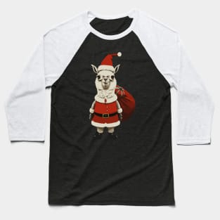 Christmas Funny Cute Llama Baseball T-Shirt